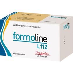 Eine weiße Packung mit der Aufschrift "formoline L112" und "160 Tabletten".