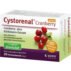 Verpackung von Nahrungsergänzungsmittel mit Cranberry- und Kürbiskern-Extrakt.